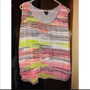 Plus size colorful tank top